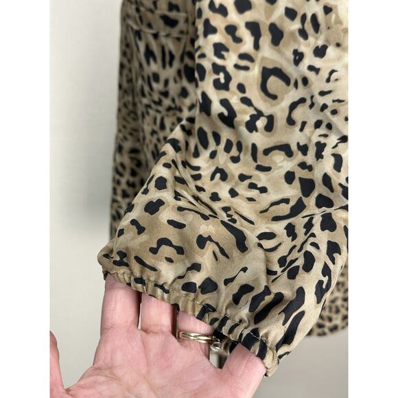 Loft Womens Animal Print Blouse V-Neck Size XL Blouse Tunic Top - Picture 6 of 11